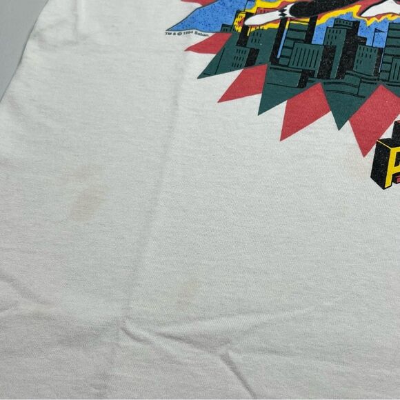 VTG 1994 Mighty Morphin Power Rangers Black Ranger Single Stitch T Shirt Small - Picture 7 of 14